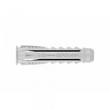 Taco de nylon 4 segmentos 5 x 25 mm, estuche con ventana, blister de 15 unidades