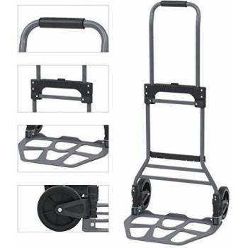 vidaXL Carretilla Mano Plegable Aluminio 130 kg Herramientas Taller Bricolaje