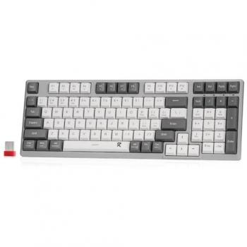 Redragon BK7114 Low-Profile 2.4G BT Wireless Slim Keyboard, 98 Keys Scissors Mechanism, Tactile Quiet Keystroke