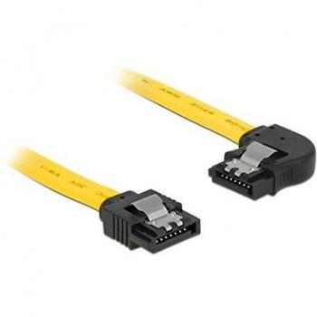 Cable SATA 6 Gb/s de 50 cm con clip metálico amarillo, interno para PC