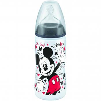 Nuk Mickey Mouse - Biberón cuello ancho de silicona T2