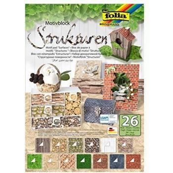 Bloc de Papel Decorativo Folia Estructuras, 240 x 340 mm, 26 Hojas