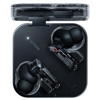 Auriculares Nothing Ear (3) Inalámbricos Bluetooth con Cancelación de Ruido Adaptativa, Super Mic, LDAC Hi-Res Audio, IP54 y Carga Rápida - Negro