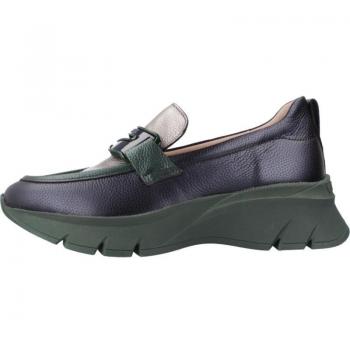 Mocasines de Mujer Hispanitas Modelo 156260 Color Verde Forest con adorno y plataforma