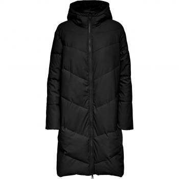 Chaqueta Puffer Impermeable Acolchada con Capucha Larga Negra JDY Ulrikka para Mujer - XL