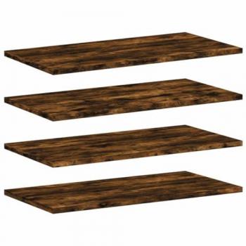 Estantes de pared 4 piezas Smoke Oak 60x30x1,5 cm Madera multicapa