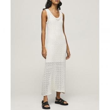 Vestido Pepe Jeans Farah - Mujer - Elegante, manga sisa, detalles calados