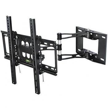 32-55 Inclinable Giratorio con Rotación de Eje, Leaptek Soporte TV Pared para televisores monitores de pantalla plana Plasma LCD LED de 32-55 pulgadas, Máx VESA 400x400mm, Capacidad 25kg
