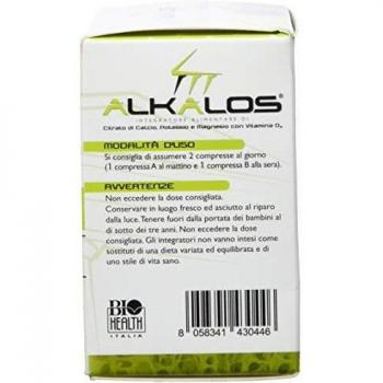 Alkalos Integrador Alimentario 120 Compresas con Citrato de Calcio, Potasio, Magnesio y Vitamina D3