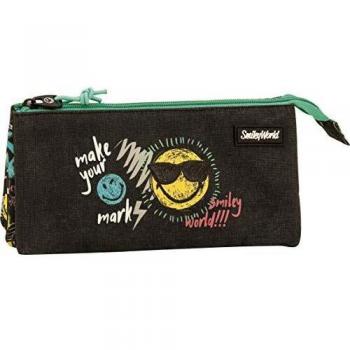 SPORTANDEM Smiley Thunder PORTATODO 3 Bolsillos New - Estuche, Unisex Adulto, Multicolor