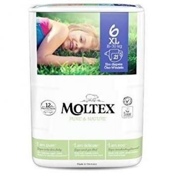 MOLTEX PURE & NATURE Pañales 6 XL 16-30Kg 21 Unidades