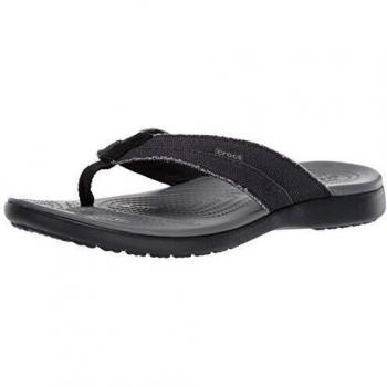 Crocs santa cruz canvas flip m zapatos de playa y piscina para hombre negro blackslate grey 0dd 3940 eu