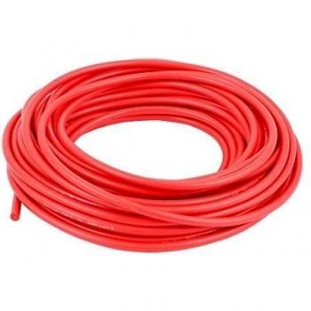 sourcing map 10m 10m 22AWG 40KV Eléctrico Núcleo De Cobre De Silicona Flexible Cable Blanco