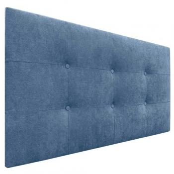 Cabecero Acolchado Capitoné Tapizado en Tela Acualine Azul 105x60cm con 8cm de Grosor para Camas Individuales y Matrimonio