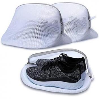 AJOXEL Paquete de 3 Bolsas de Lavado para Zapatos, Saco Lavadora para Lavar Zapatillas Malla Bolsas para la Colada Lavadora Secadora Proteger la Ropa Lavandería Bolsas para Organizador y Viajes