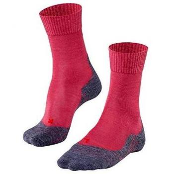 Falke TK5 Women's Trekking Socks - Anti-Blister, Fuchsia/Grey, Size 37-38