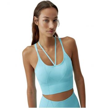 Top de mujer Selene Born Living Yoga azul turquesa - M
