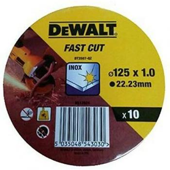 Set de 10 discos de corte para acero inoxidable 125x1x22,23mm Dewalt DT3507-QZ