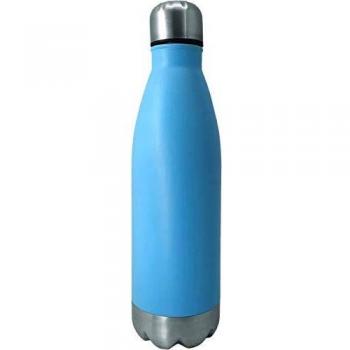 Nerthus pared simple azul de acero inoxidable 750 ml agua botella reutilizable 29 x 75 x 75 cm