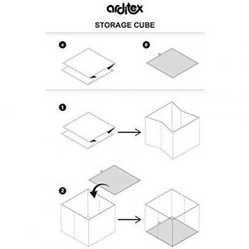 Caja de Almacenaje Plegable de Tela Mickey Clásico - Organizador Textil Cubo 31x31x31cm