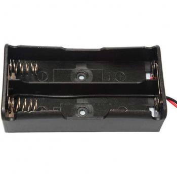 Caja Portapilas para 2 Baterías Li-Ion 18650, Conexión Paralela, 3.7V, Modelo 1S2P