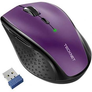 TECKNET Ratón inalámbrico, Classic 2.4G Wireless Mouse 3200 dpi 6 Niveles de Ajuste con 30 Meses de duración de la batería, Nano Receptor, 6 Botones para Windows Mac Macbook Linux
