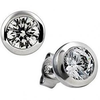 PENDIENTES DIAMONFIRE SOLITARIO ENGASTE DE BISEL