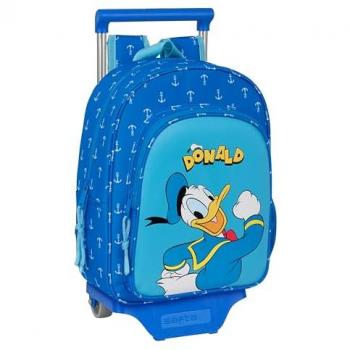 Mochila Escolar con Ruedas Donald Azul 26 x 34 x 11 cm, Safta Mochila Con Ruedas De Carro Donald Infantil, Safta DONALD INFANTIL - Mochila Infantil con Carro