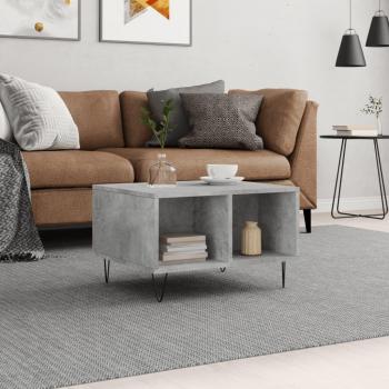 Mesa de centro salón hormigón gris 60x50x36,5 cm madera multicapa vidaXL