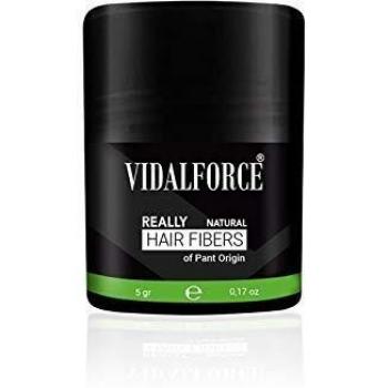 VidalForce - Fibra Capilar 100% de origen Vegetal - Polvos voluminizador pelo - Hair building fibers - Polvo voluminizador cabello - Fibras capilares Café