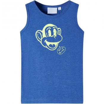Camiseta de tirantes infantil azul mélange 92