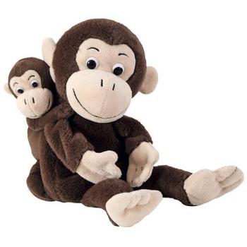 Marioneta de peluche Cheeta y Bibi - Beleduc, incluye dos marionetas (mono Cheeta y su bebé), fabricadas en materiales suaves y seguros para niños, ideales para el juego imaginativo y la interacción