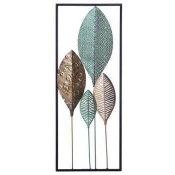 Decoración de Pared Hoja de Metal Multicolor Estilo Moderno Platinum