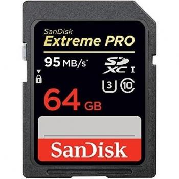 Tarjeta de memoria SanDisk Extreme Pro SDHC UHS de 64 GB, hasta 95 MB/s