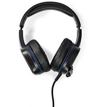 Auriculares Gaming Nedis GHST410BK | Over-Ear | Surround 7.1 | USB Type-A | Micrófono Plegable | 2.10 m | LED