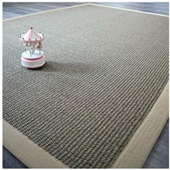 Alfombra de Sisal Quintana Grège con Borde de Algodón - 160 x 230 cm