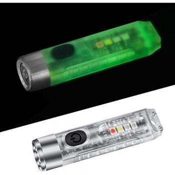 FreeLionVon S11 Pequeño y potente Mini llavero LED Linterna Tipo-C Luces de bolsillo recargables IP65 Impermeable Multifunción para emergencias adecuado para caminar, buscar, ir de excursión. …