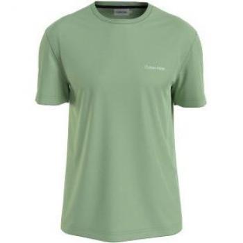 Camiseta de algodón con logo pequeño Calvin Klein para hombre en verde
