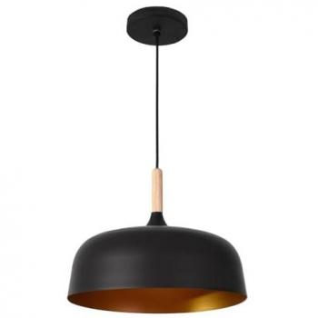 Lámpara de techo Genaro Lumit 60W altura regulable negro/oro Ø32 cm