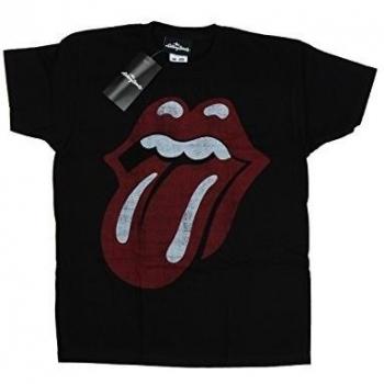 Rolling Stones niños Distressed Tongue Camiseta 7-8 Years Negro