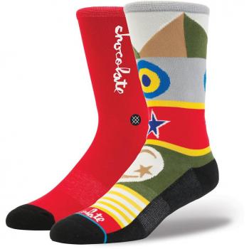 Stance Chocolate Flags Socks Red