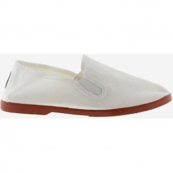 Victoria Unisex Canvas Slip-On Sneakers with Elastic Sides and Caramel Sole