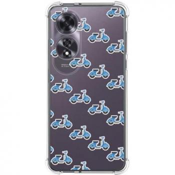 Funda Antigolpes de Silicona para Oppo A60 4G con Diseño de Scooter y Dibujos