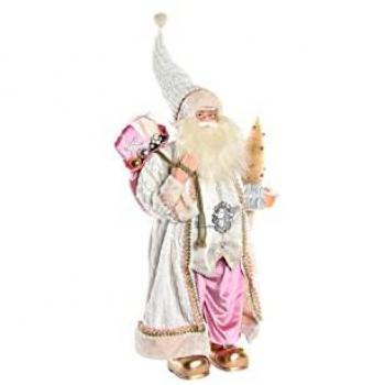 Figura Decorativa DKD Home Decor Papá Noel Poliéster PVC (45 x 34 x 83 cm)