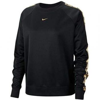 NIKE Sportswear Sudadera, Mujer, Black/Black/Metallic Gold, S