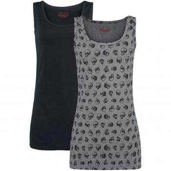 Rock Rebel by EMP Pitch And Justice Top Mujer negro-blanco XXL