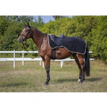 Manta Polar Equitheme Polyfun para Caballos - 280g, Talla 125 cm, Color Negro