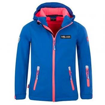 Trollkids Oslofjord - Chaqueta para niña Azul medianoche / coral. 152 cm