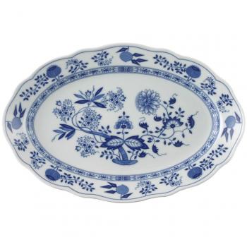 Hutschenreuther 02001-720002-12735 cebollas Placa, 35 cm, Oval, Azul