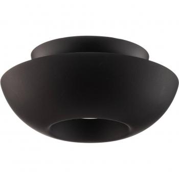 Plafón de techo Lucande Kellina negro, diseño moderno, hecho de metal, 1 lámpara E27, ideal para salón y comedor